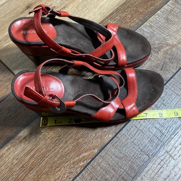 Aerosoles Hedge Maple Red Wedges Size 6.5 - Picture 10 of 12